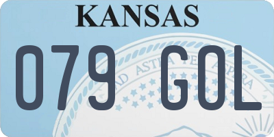 KS license plate 079GOL