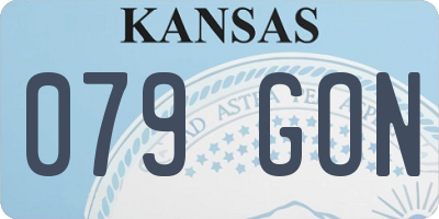 KS license plate 079GON