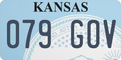 KS license plate 079GOV