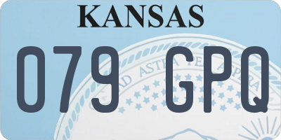 KS license plate 079GPQ