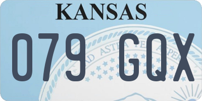 KS license plate 079GQX