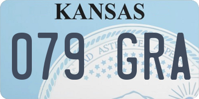 KS license plate 079GRA