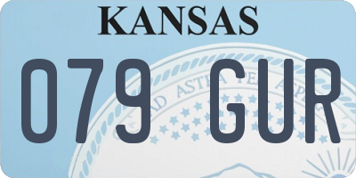KS license plate 079GUR
