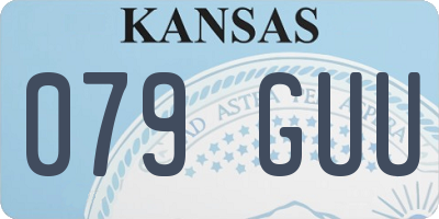 KS license plate 079GUU