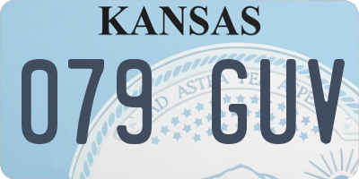 KS license plate 079GUV