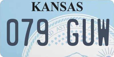 KS license plate 079GUW