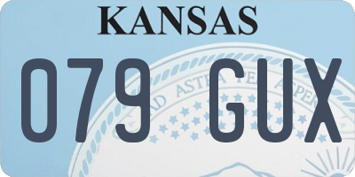 KS license plate 079GUX