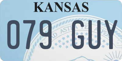 KS license plate 079GUY
