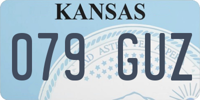 KS license plate 079GUZ