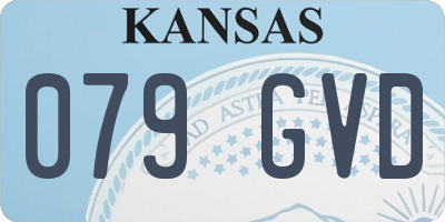 KS license plate 079GVD