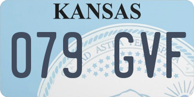 KS license plate 079GVF