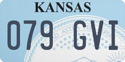 KS license plate 079GVI
