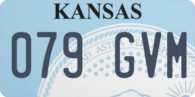 KS license plate 079GVM