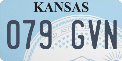 KS license plate 079GVN