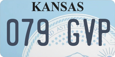 KS license plate 079GVP