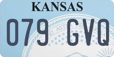KS license plate 079GVQ