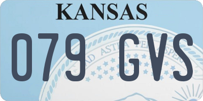 KS license plate 079GVS