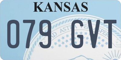 KS license plate 079GVT