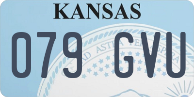 KS license plate 079GVU
