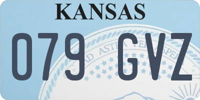 KS license plate 079GVZ