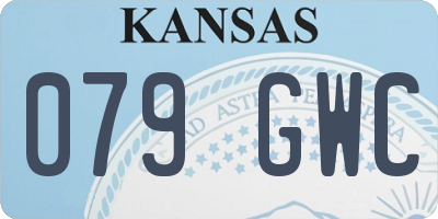 KS license plate 079GWC