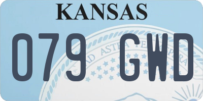 KS license plate 079GWD