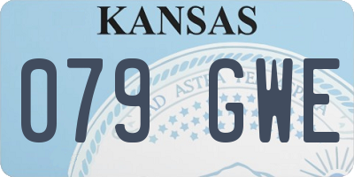 KS license plate 079GWE