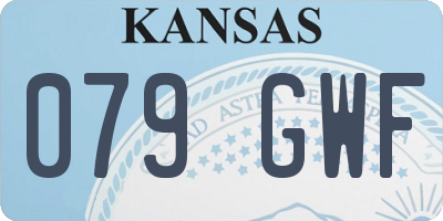 KS license plate 079GWF