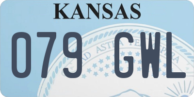 KS license plate 079GWL