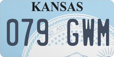 KS license plate 079GWM