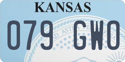 KS license plate 079GWO