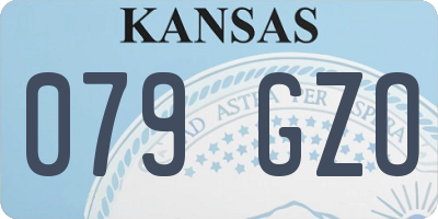 KS license plate 079GZO