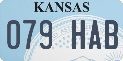 KS license plate 079HAB