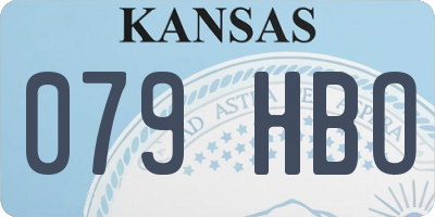 KS license plate 079HBO