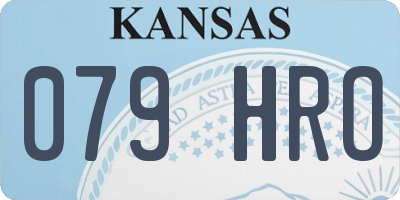 KS license plate 079HRO