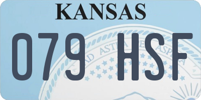 KS license plate 079HSF