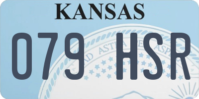 KS license plate 079HSR