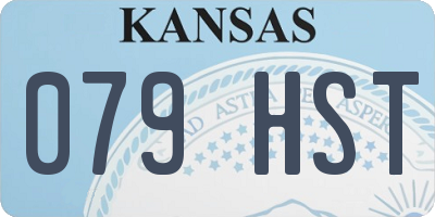 KS license plate 079HST
