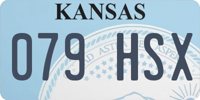 KS license plate 079HSX