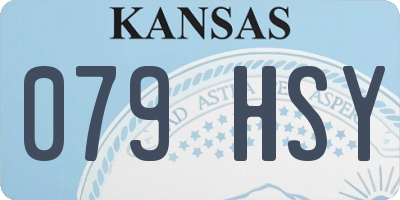 KS license plate 079HSY