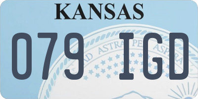 KS license plate 079IGD