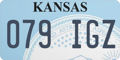 KS license plate 079IGZ