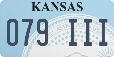 KS license plate 079III