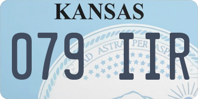 KS license plate 079IIR