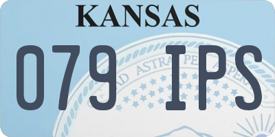 KS license plate 079IPS