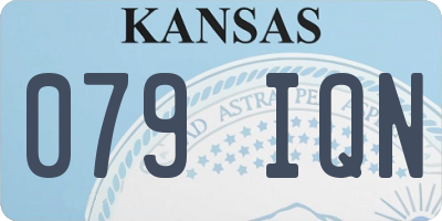KS license plate 079IQN