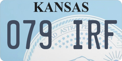 KS license plate 079IRF