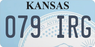 KS license plate 079IRG