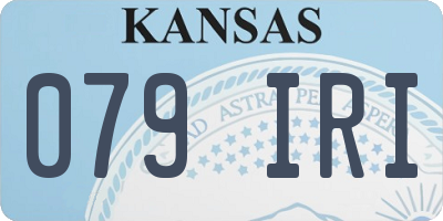 KS license plate 079IRI