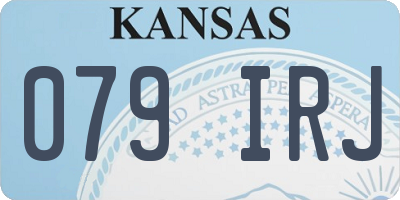 KS license plate 079IRJ